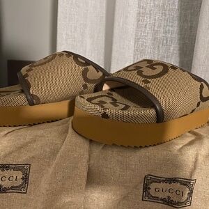 Gucci platform slides